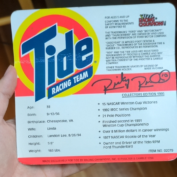 Tide NASCAR Toy Car - Ricky Rudd 1/64 - Picture 2 of 2